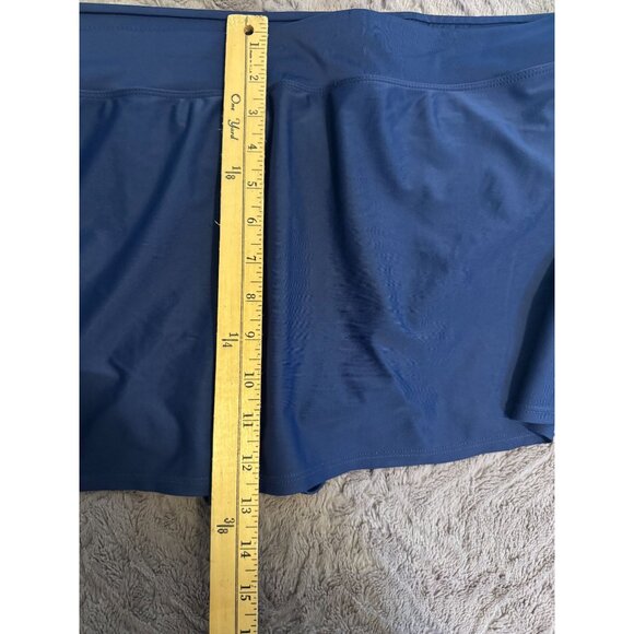 Basic Edition Womens Navy Blue Athletic Swim Skirt With Built-In Briefs - Picture 4 of 8